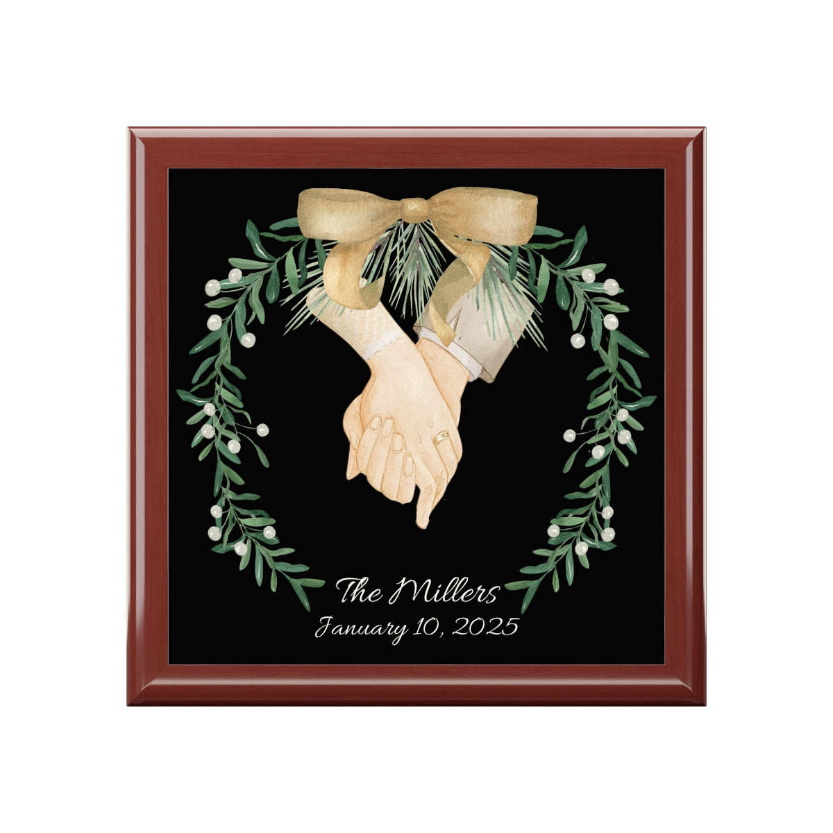 Personalized Jewelry Box Custom Keepsake Anniversary Gift Wedding Memory Box Bridal Shower Gift for Her Customized Marriage Present