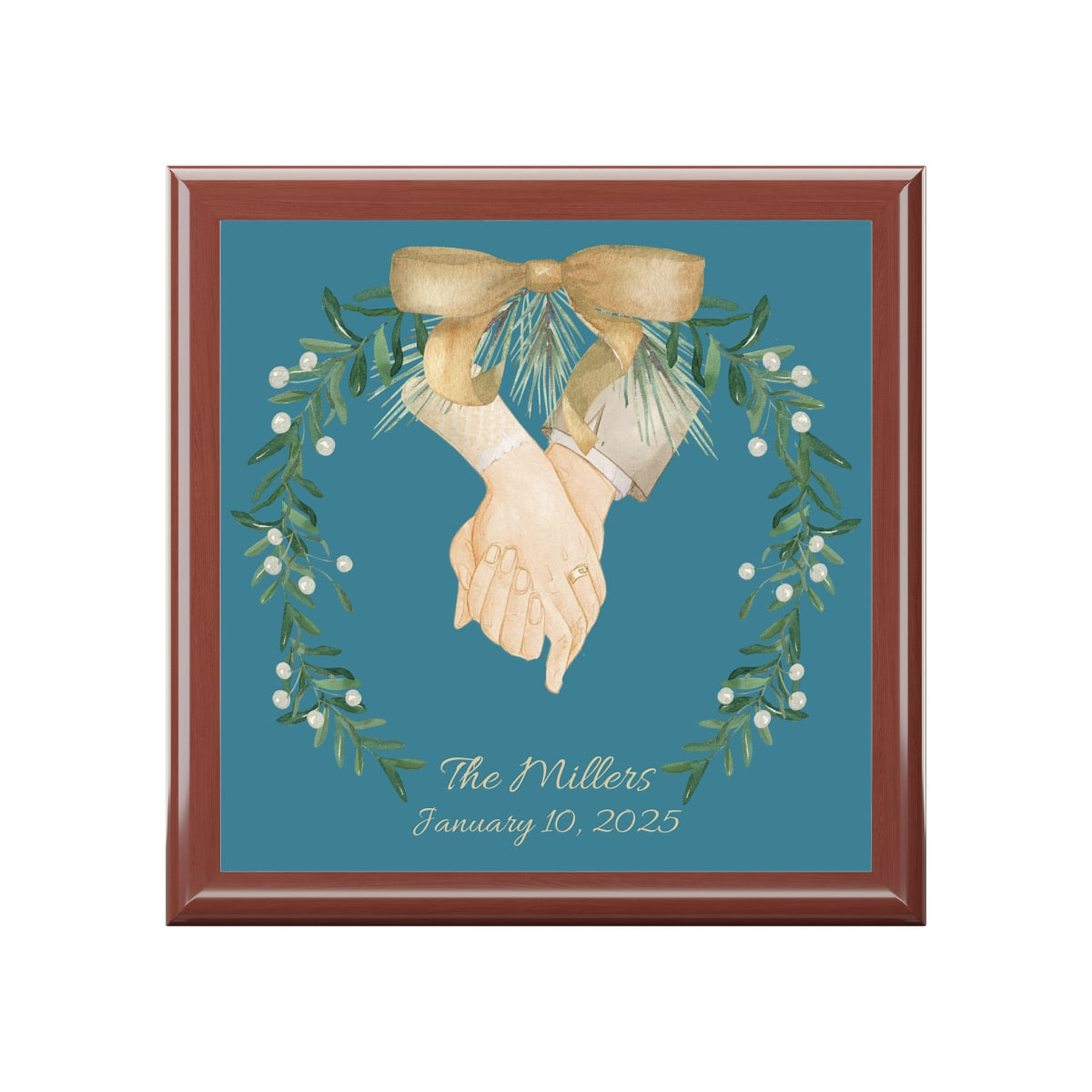 Personalized Jewelry Box Custom Keepsake Anniversary Gift Wedding Memory Box Bridal Shower Gift for Her Customized Marriage Present