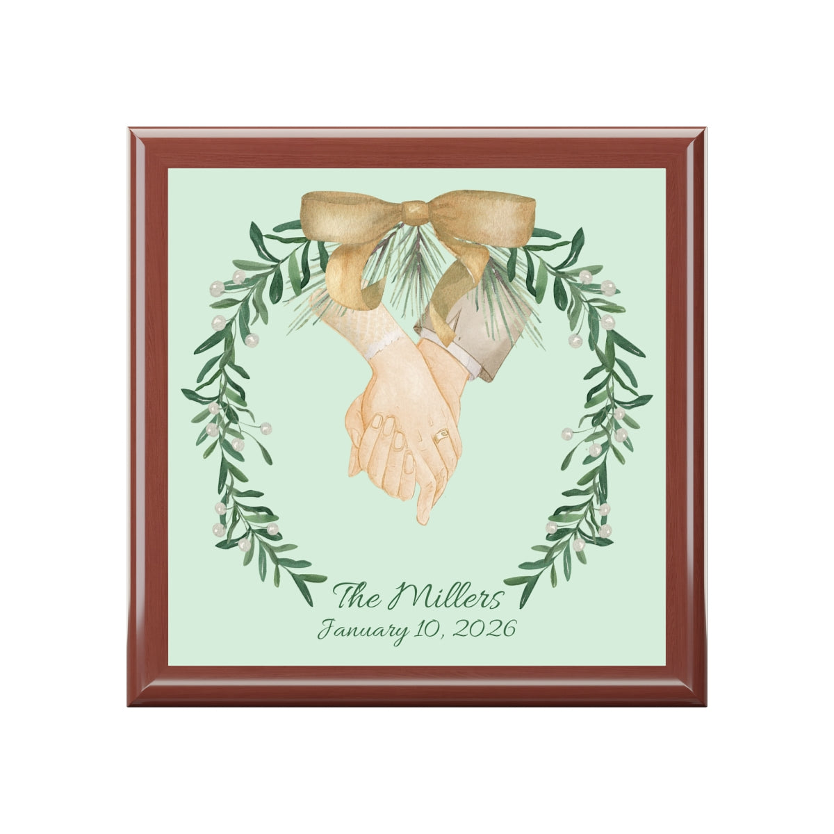 Personalized Jewelry Box Custom Keepsake Anniversary Gift Wedding Memory Box Bridal Shower Gift for Her Customized Marriage Present