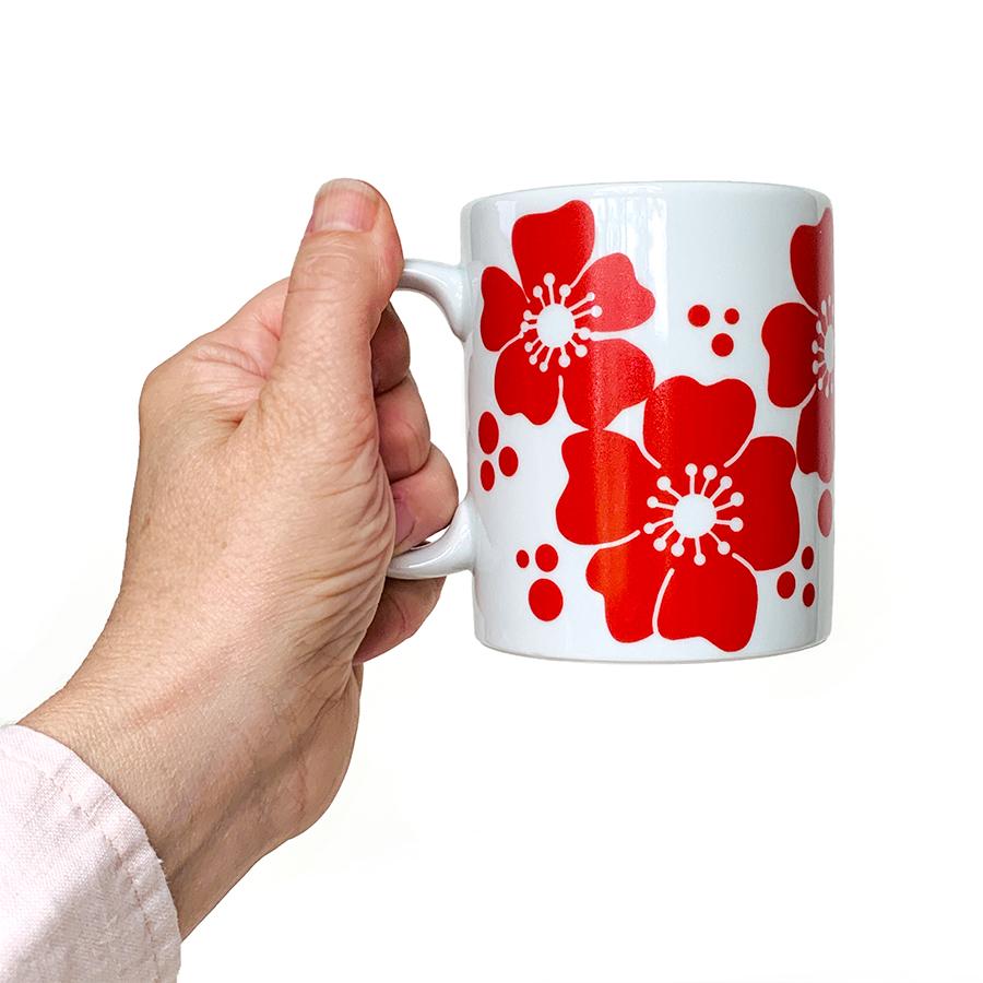 Red Flowers Mug