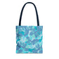 Beautiful Floral Tote Bag- Blue