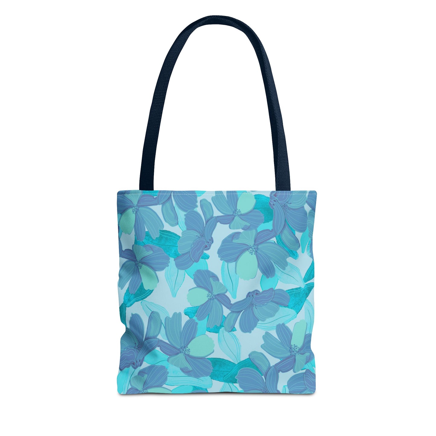 Beautiful Floral Tote Bag- Blue