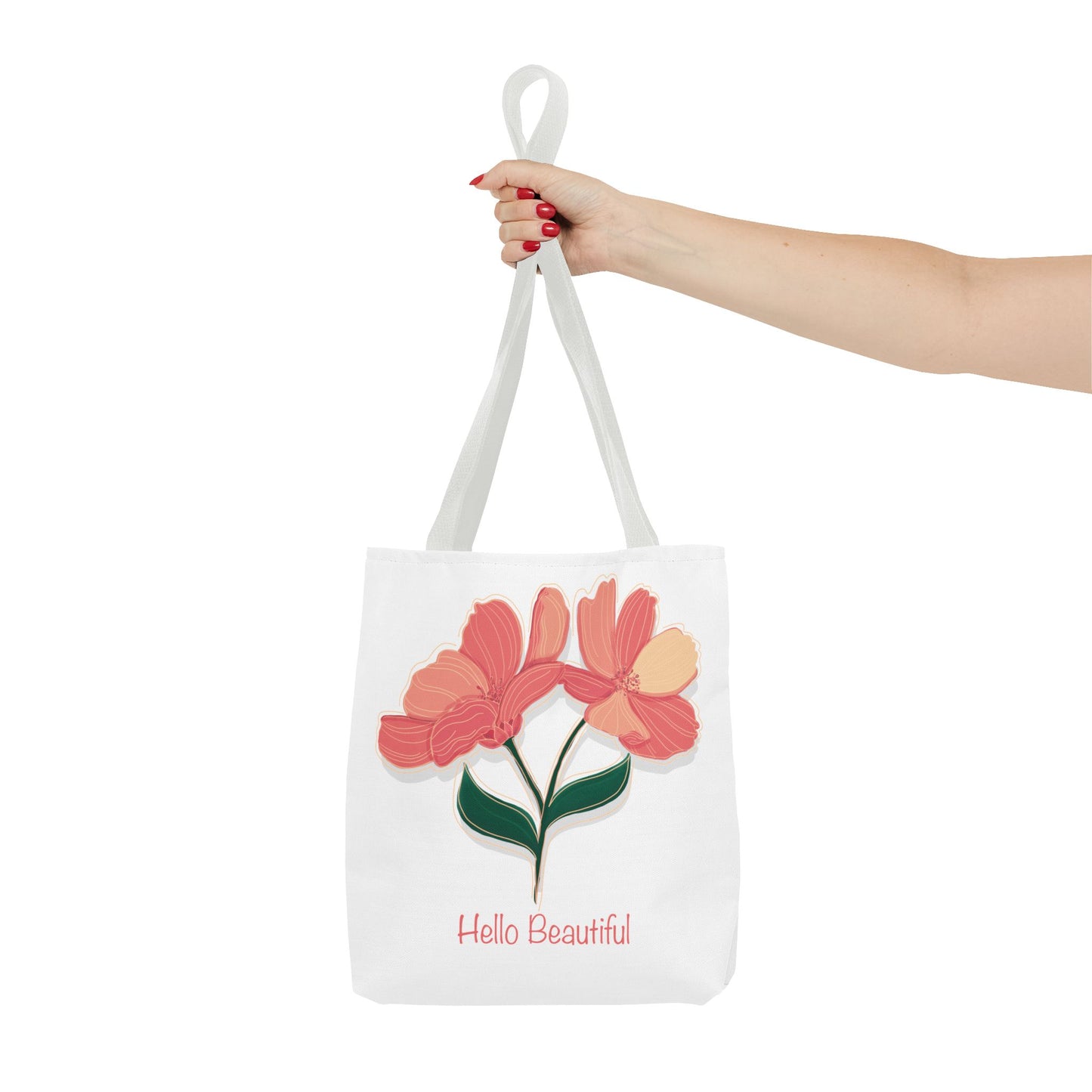 Hello Beautiful Floral Tote Bag