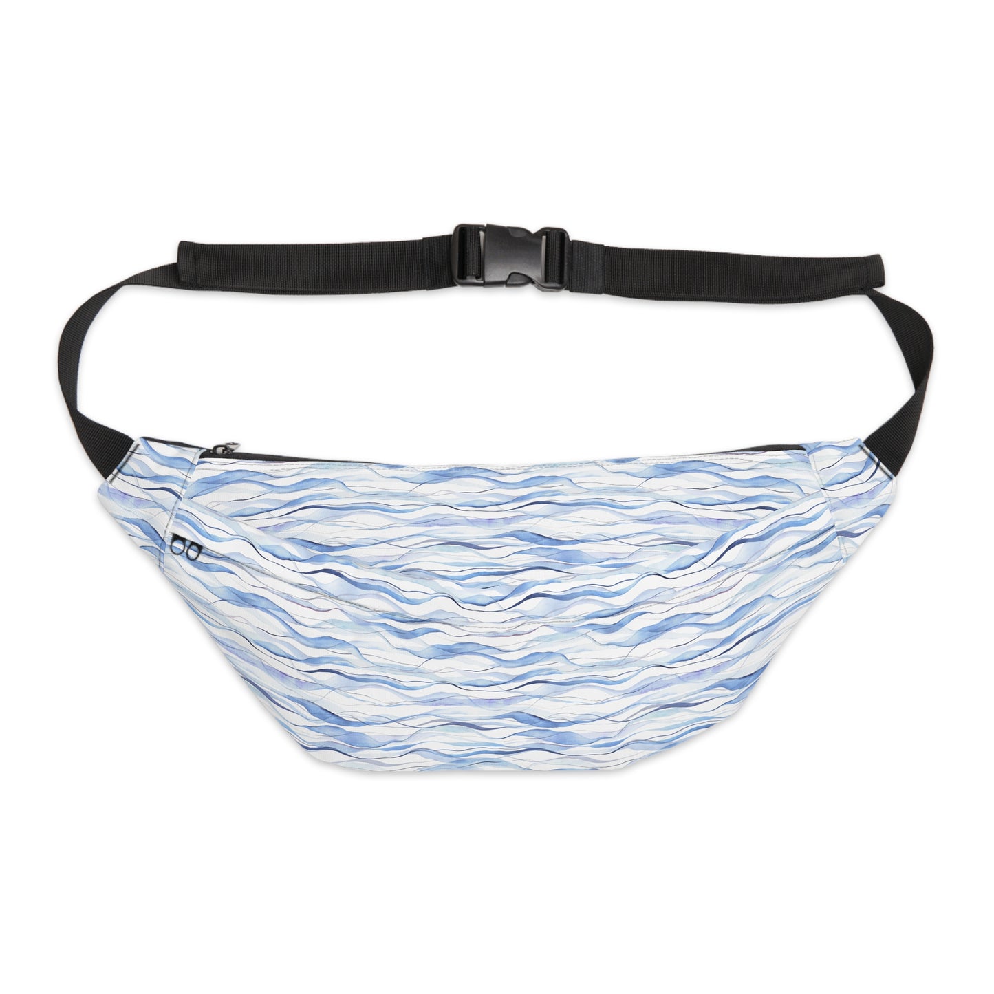 Large Blue Waves Belt Bag, Fanny Pack, Sling Pack