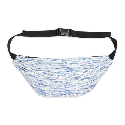 Large Blue Waves Belt Bag, Fanny Pack, Sling Pack