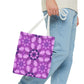 Purple Floral Tote Bag