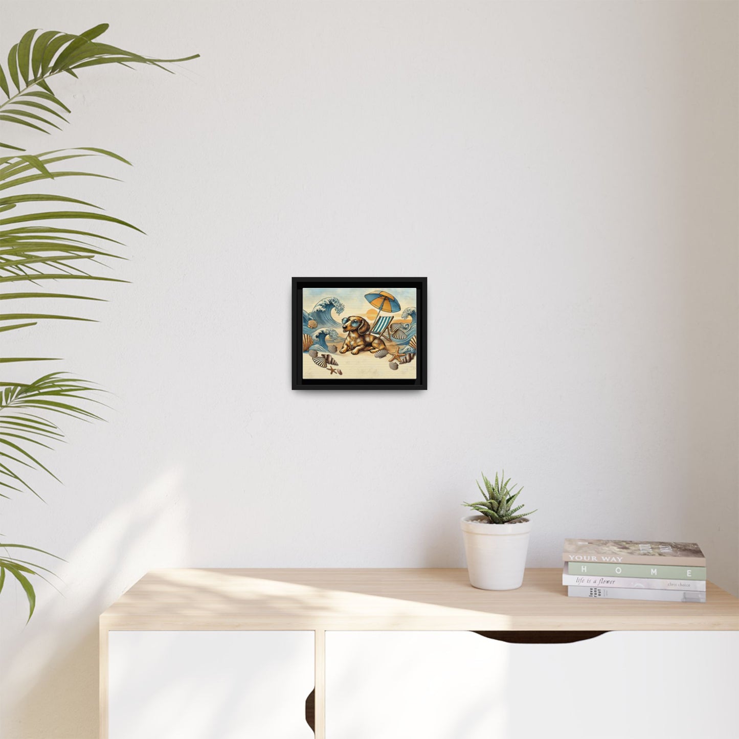 Dachshund on the Beach Wall Art