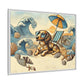 Dachshund on the Beach Wall Art