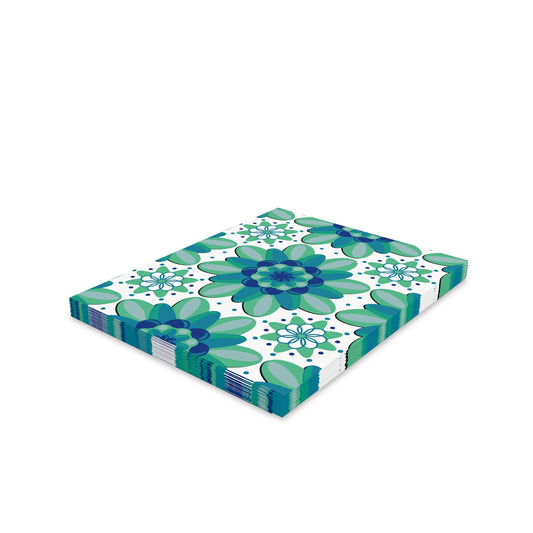 Blue and Green Floral Greeting Cards