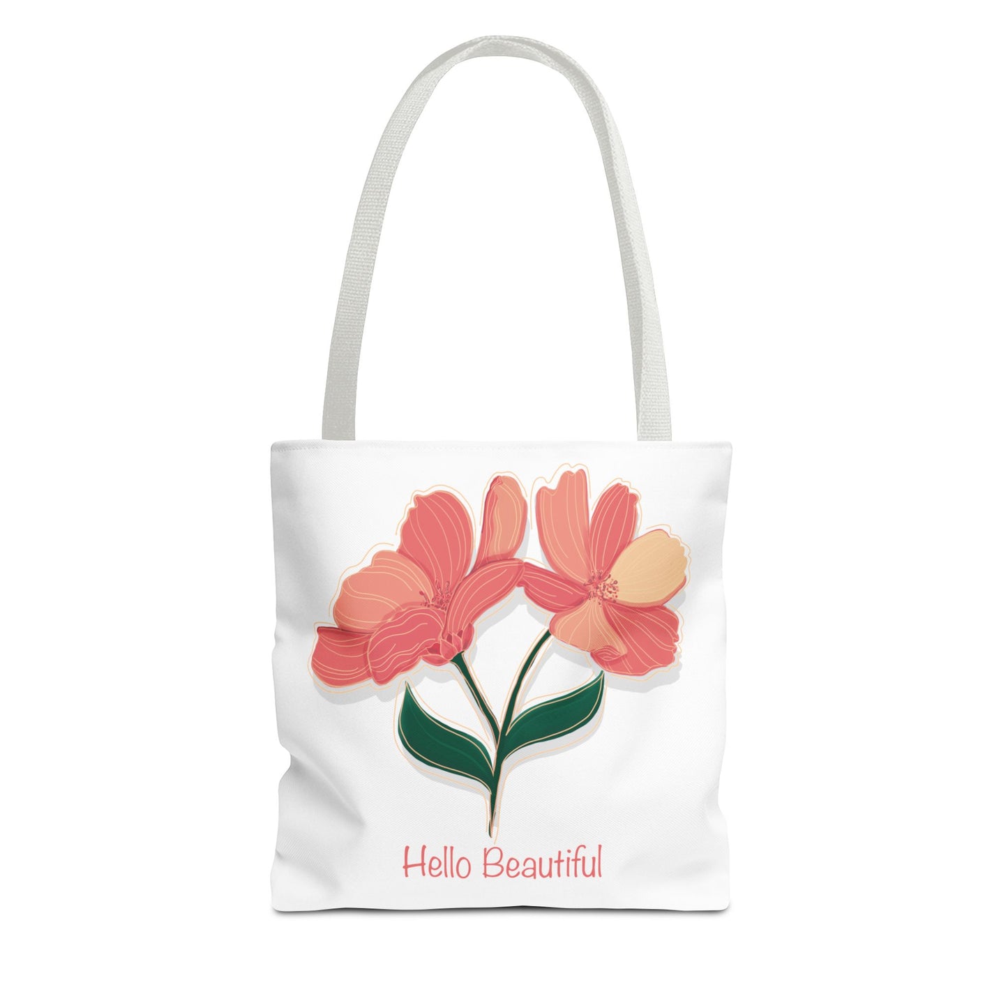 Hello Beautiful Floral Tote Bag