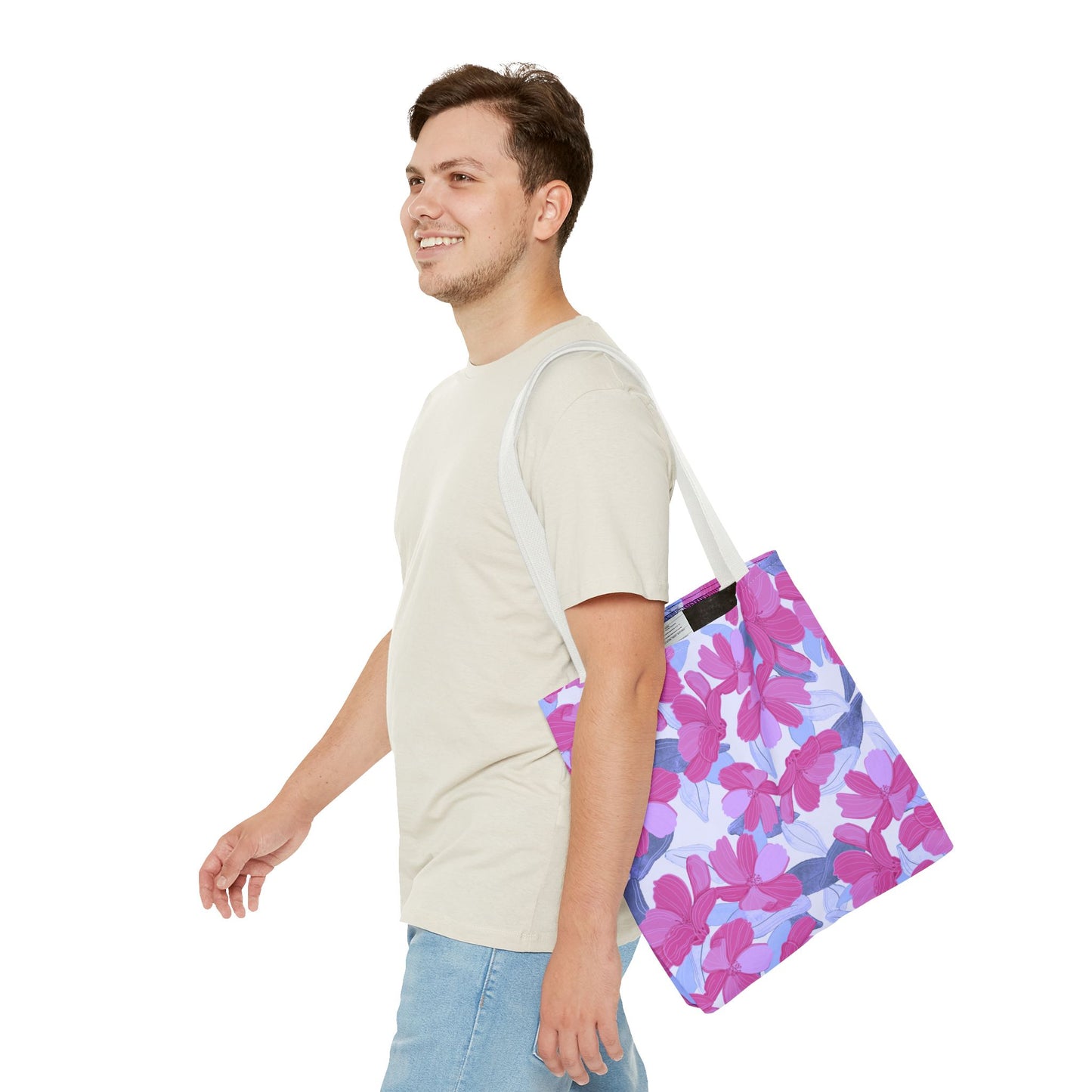 Beautiful Floral Tote Bag in Purple