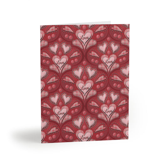 Greeting Cards Set - Red Valentine's Day Card Set (8, 16, and 24 pcs)