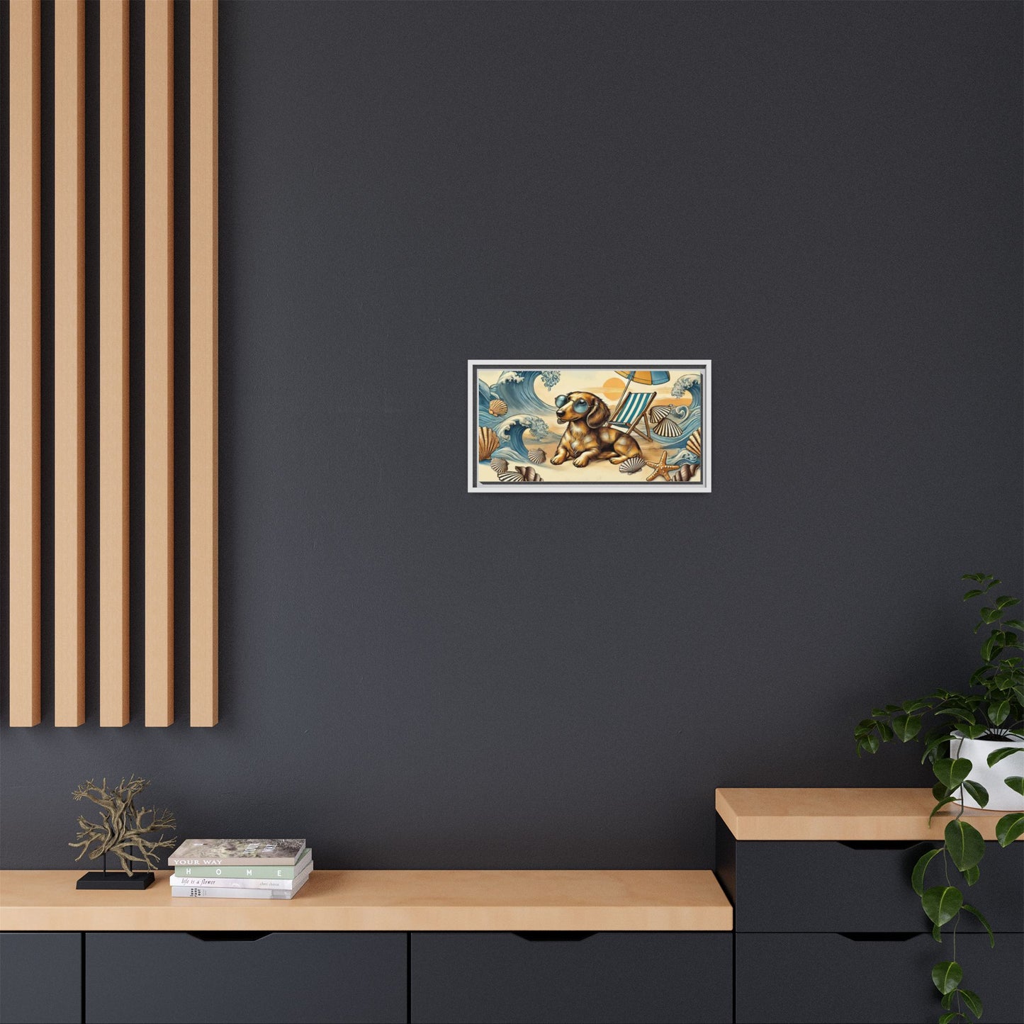 Dachshund on the Beach Wall Art