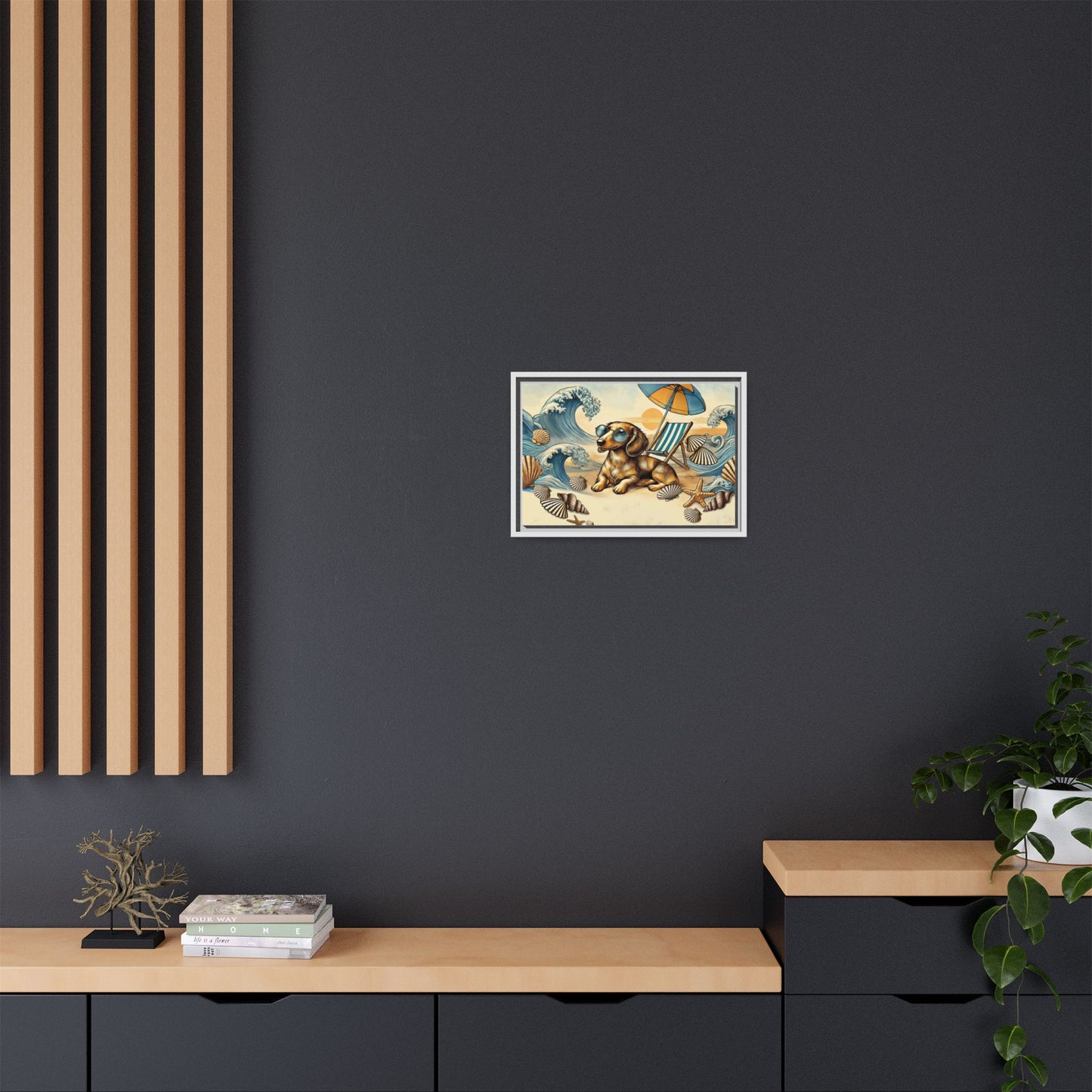 Dachshund on the Beach Wall Art