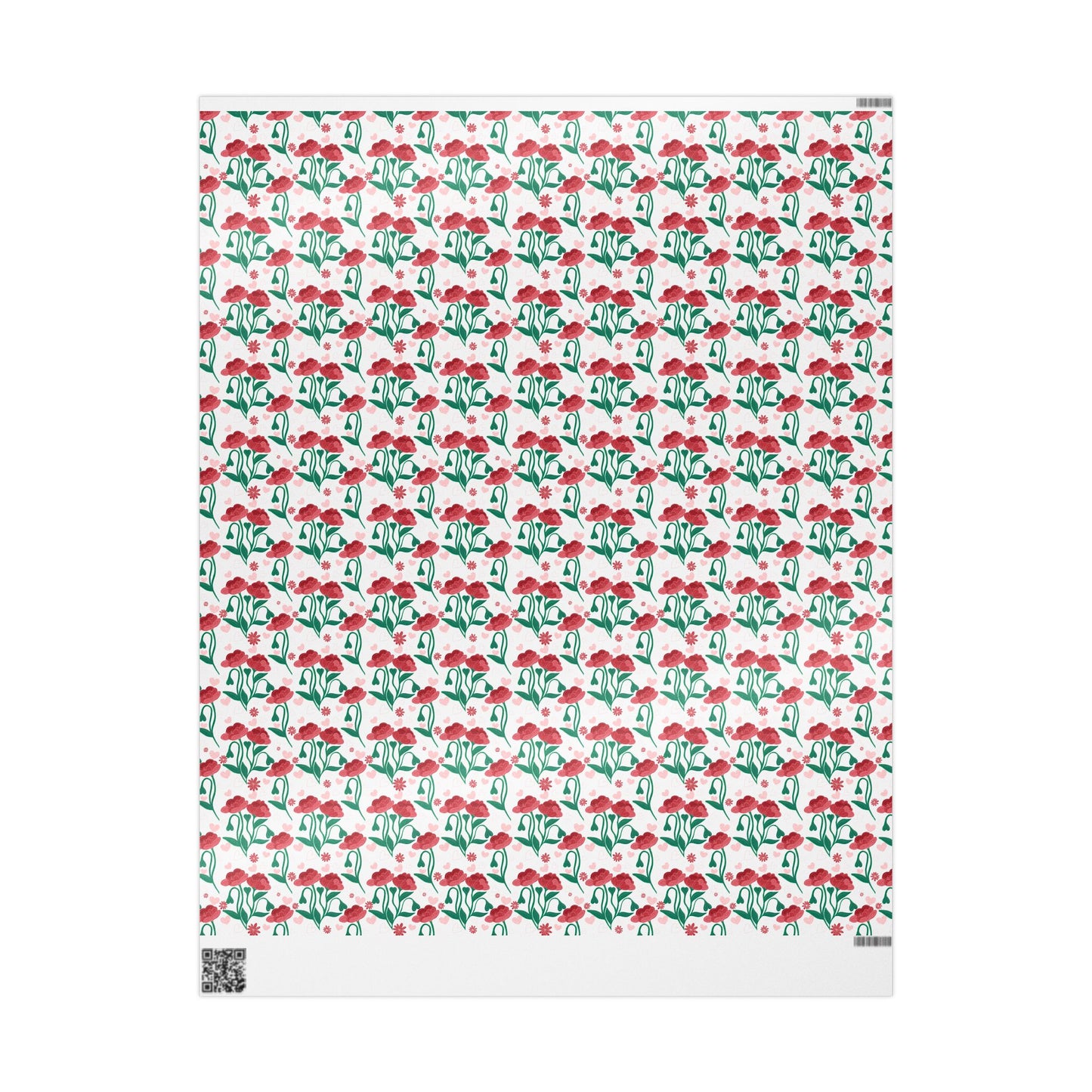 Hearts & Flowers Wrapping Paper