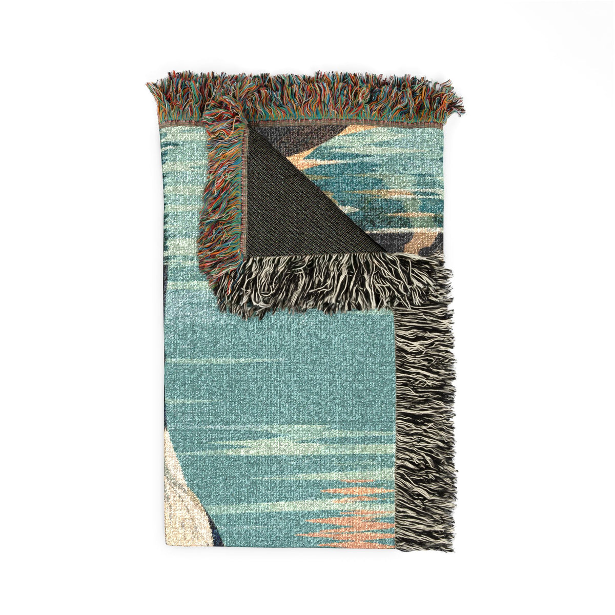 Tropical Heron Sunset Woven Blanket