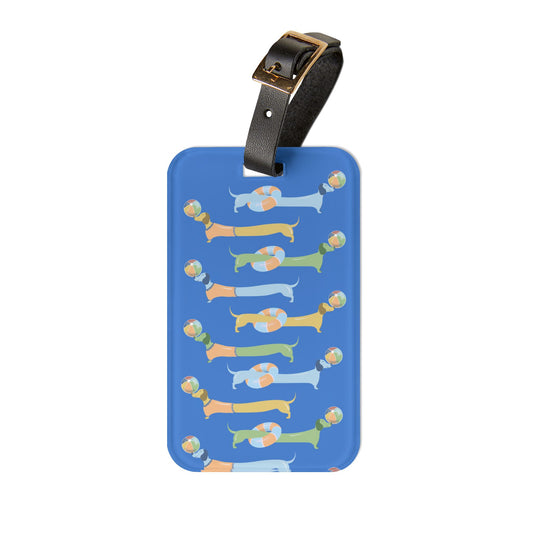 Dachshund Luggage Tag- Dog Dad, Dog Mama, Dog Gifts