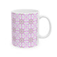 Pink and Green Floral Mug, Gift for Mom, Gifts for Grandma, Coffee Lover, Pink Flowers, Coffee Cup Gift, Cute Coffee Mug, Cute Gift for Mom,