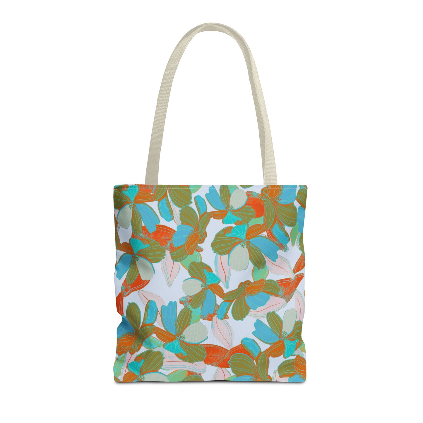 Beautiful Floral Tote Bag- Blue