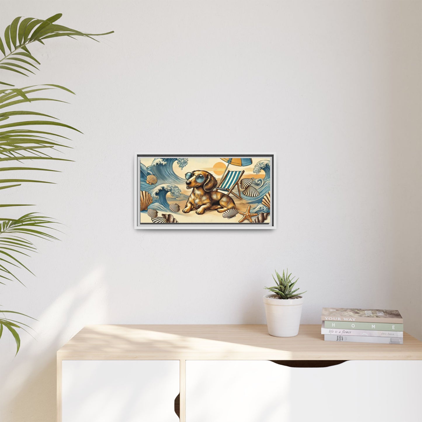 Dachshund on the Beach Wall Art