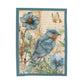 Vintage Bluebird Velveteen Plush Blanket — Soft Velvety Throw