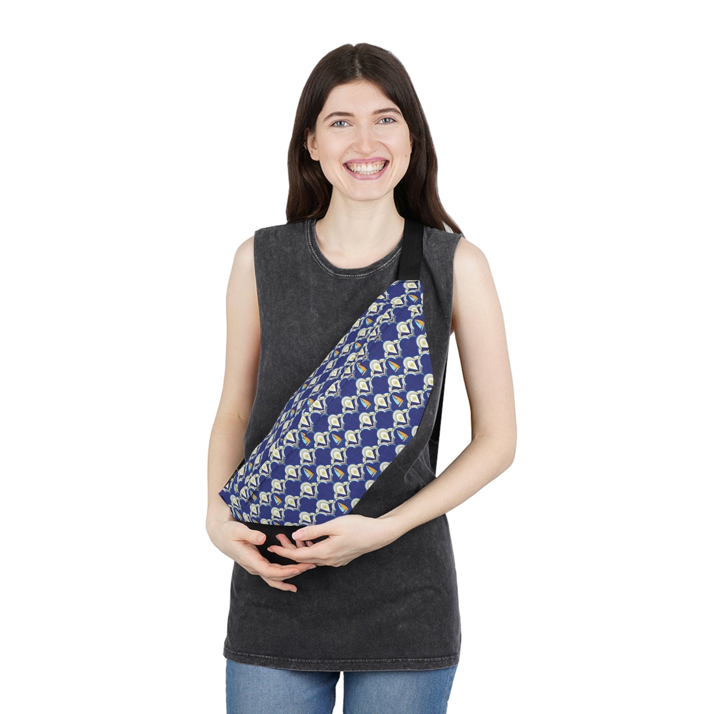 Large Compass & Boats Belt Bag, Fanny Pack, Sling Pack