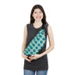 Large Teal Floral Belt Bag, Fanny Pack, Sling Pack