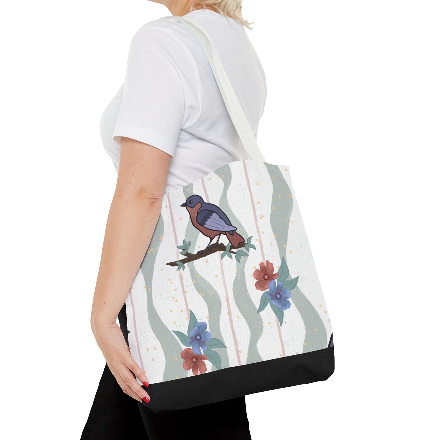 Birds and Flowers Tote Bag