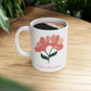 Floral Hello Beautiful Ceramic Mug (11 oz, 15 oz)