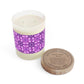 Scented Candle - Purple Floral Design