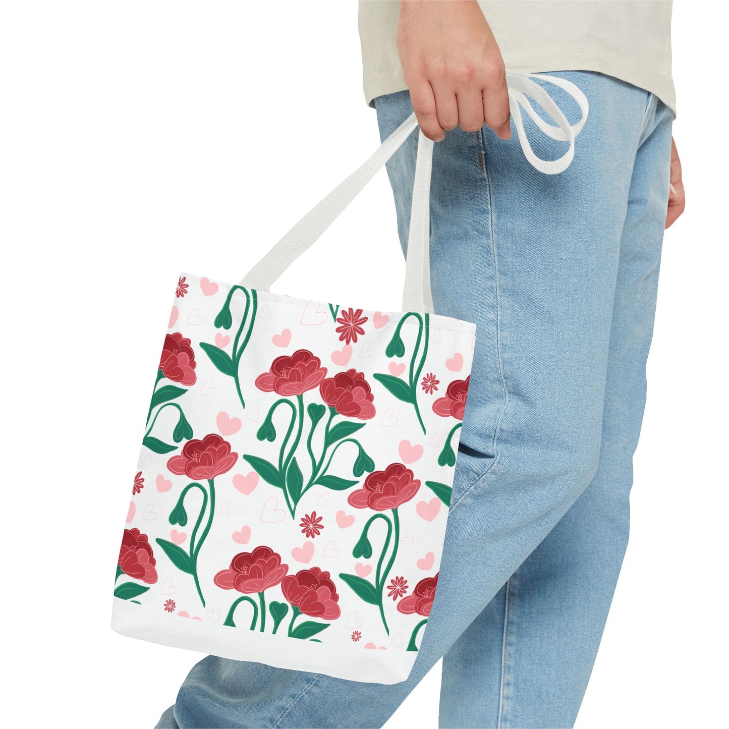 Valentines Day Floral Tote Bag