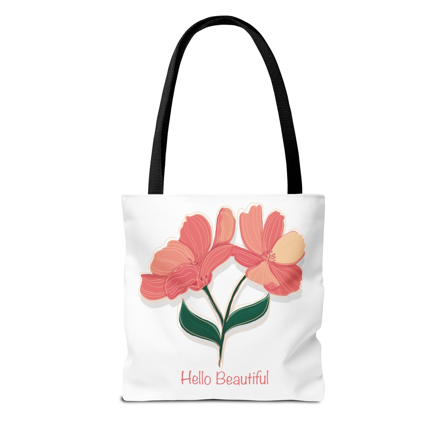 Hello Beautiful Floral Tote Bag