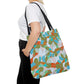 Beautiful Floral Tote Bag- Blue