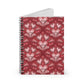 Heart Spiral Notebook - Ruled Line, Red and Pink Design