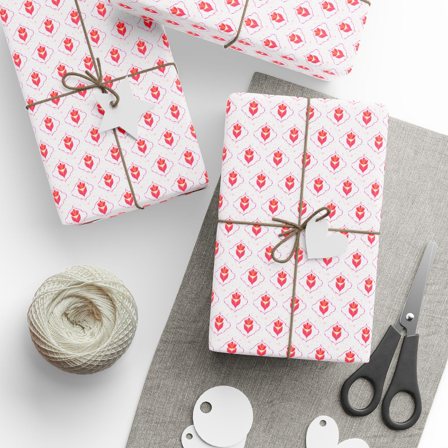 Pink Flowers Wrapping Paper