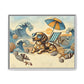 Dachshund on the Beach Wall Art