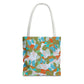 Beautiful Floral Tote Bag- Blue