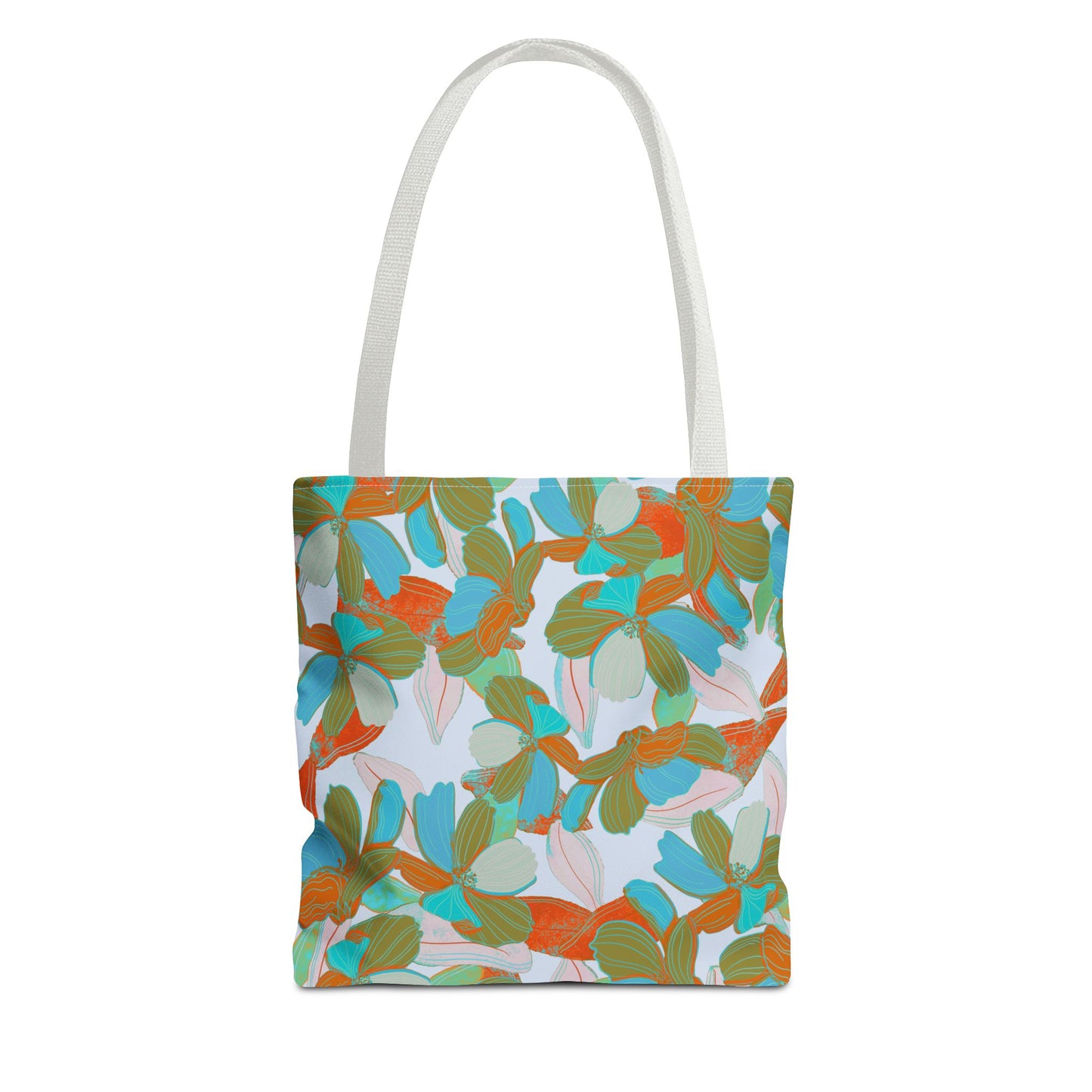 Beautiful Floral Tote Bag- Blue