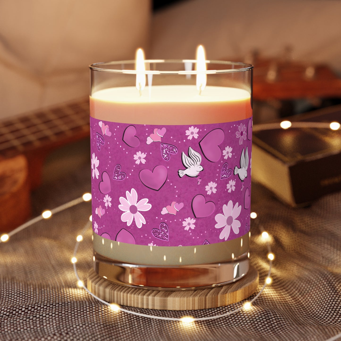 Hearts Design Scented Candle