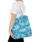 Beautiful Floral Tote Bag- Blue