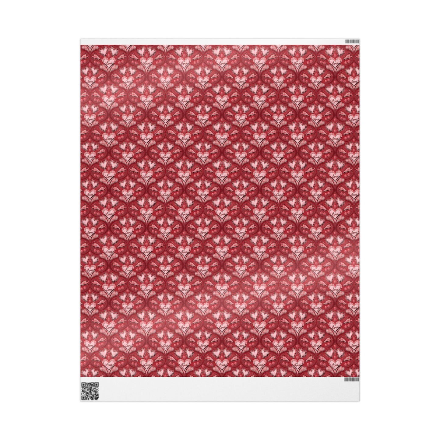 Red Hearts Wrapping Paper