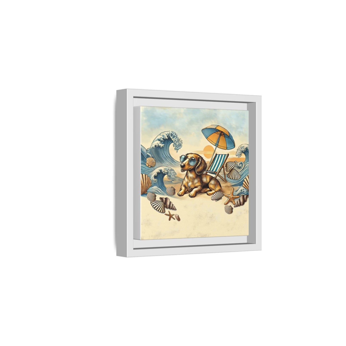 Dachshund on the Beach Wall Art