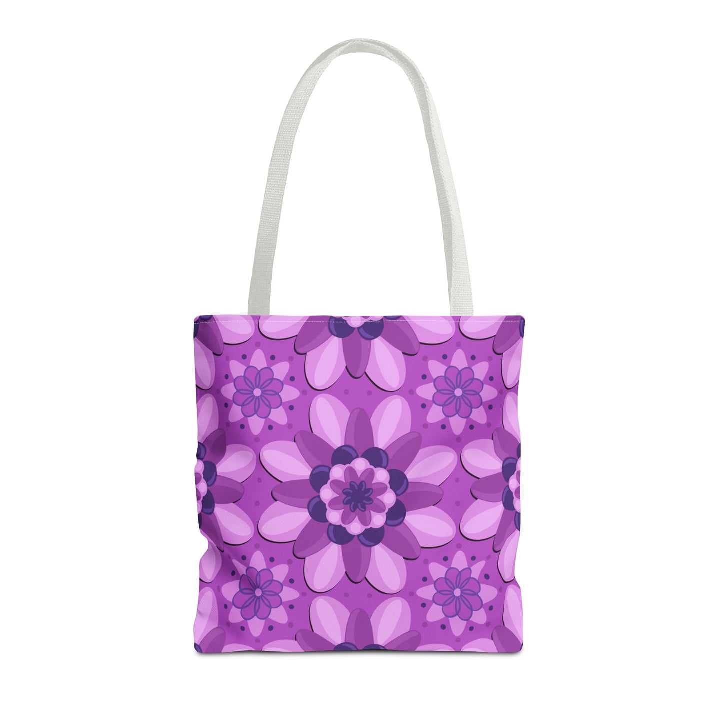 Purple Floral Tote Bag