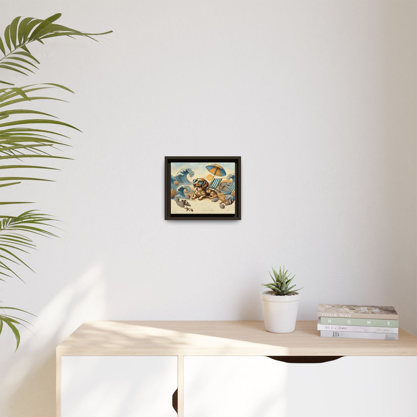 Dachshund on the Beach Wall Art