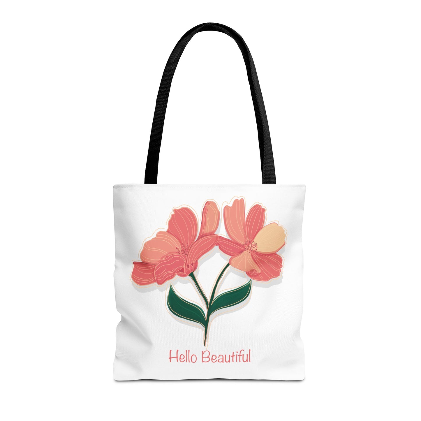 Hello Beautiful Floral Tote Bag