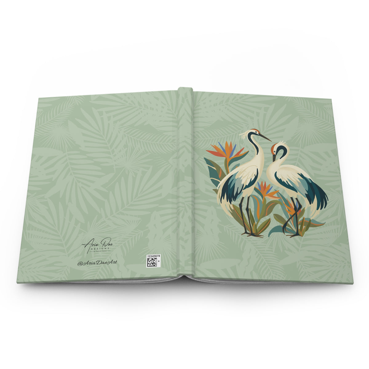 Heron Botanical Hardcover Journal