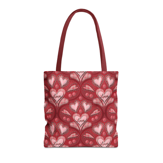 Red Hearts Tote Bag