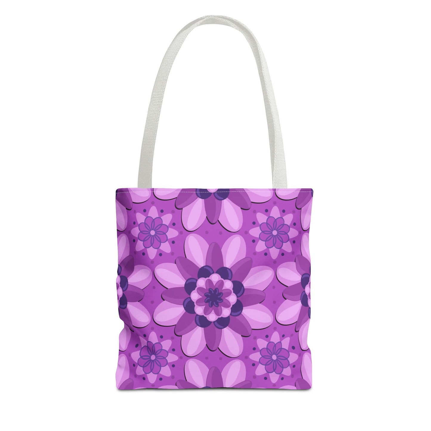 Purple Floral Tote Bag