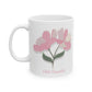 Pink Flowers Hello Beautiful Ceramic Mug (11oz, 15oz)