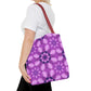 Purple Floral Tote Bag